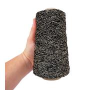 TEXTEX = Lamé Cuquillo Cone with Lurex. Yarn for Knitting, Crochet, and Crocheting. Composition 95% Rayon and 5% Lurex. 1 Cone of 200g and 400mts - (Black and Gold)