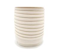 TEXTEX = Piping for Sewing, Decoration, and Crafts. Composition 50% Cotton and 50% Polyester. Total Width of 15mm, Cord of 5mm, and Flap of 10mm. 10 Meter Reel - (Off White)