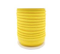 TEXTEX = Piping for Sewing, Decoration, and Crafts. Composition 50% Cotton and 50% Polyester. Total Width of 15mm, Cord of 5mm, and Flap of 10mm. 10 Meter Reel - (Yellow)