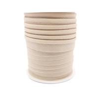 TEXTEX = Piping for Sewing, Decoration, and Crafts. Composition 50% Cotton and 50% Polyester. Total Width of 15mm, Cord of 5mm, and Flap of 10mm. 10 Meter Reel - (Beige)