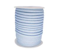 TEXTEX = Piping for Sewing, Decoration, and Crafts. Composition 50% Cotton and 50% Polyester. Total Width of 15mm, Cord of 5mm, and Flap of 10mm. 10 Meter Reel - (Pastel Blue)