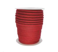 TEXTEX = Piping for Sewing, Decoration, and Crafts. Composition 50% Cotton and 50% Polyester. Total Width of 15mm, Cord of 5mm, and Flap of 10mm. 10 Meter Reel - (Garnet)