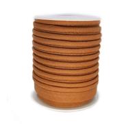 TEXTEX = Piping for Sewing, Decoration, and Crafts. Composition 50% Cotton and 50% Polyester. Total Width of 15mm, Cord of 5mm, and Flap of 10mm. 10 Meter Reel - (Brown)