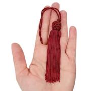 TEXTEX = Turk's Head Cuquillo Tassel. 10cm Long. 100% Rayon. Bag of 5 Units - (Garnet)