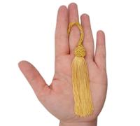 TEXTEX = Turk's Head Cuquillo Tassel. 10cm Long. 100% Rayon. Bag of 5 Units - (Gold)