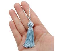 TEXTEX = Turk's Head Cuquillo Tassel. 5cm Long. 100% Rayon. Bag of 5 Units - (Light Blue)