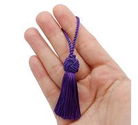 TEXTEX = Turk's Head Cuquillo Tassel. 5cm Long. 100% Rayon. Bag of 5 Units - (Purple)