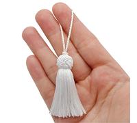 TEXTEX = Turk's Head Cuquillo Tassel. 5cm Long. 100% Rayon. Bag of 5 Units - (White)