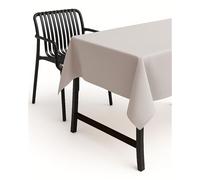 TextilDepot24 - Garden tablecloth - Linen Look - Lotus Effect - Stain-Resistant Fabric - Wrinkle Resistant - 90 x 90 cm - Light Grey