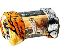 TEXTILE ARENA LUXURY 3D FAUX FUR SOFA BED THROWS/BLANKET ANIMAL PATTERN THROWS DOUBLE KING SIZE (Standing Tiger, Double (150 x 200 cm))
