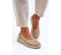 Textile Ballerina Flats Platform Anchor Soft Leather Insole