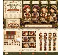 Textile Decor Project Sewing Set, Woodlands ballad