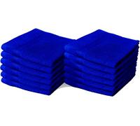 Textile Do 12 X Face Cloth Set 100% Egyptian Combed Cotton Flannel Face Towels 500-GSM Quick Dry And Highly Absorbent Washcloth for Hotel Spa Gym Makeup Remover 30 x 30 cm (Royal Blue, 12)