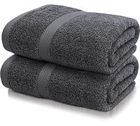 Textile Do 2 X Large Super Jumbo Bath Sheet Towels (Size: 85 x 165 cm)100% Egyptian Cotton Big Bath Sheets Super Absorbent and Quick Dry Body Wrap Towel (Charcoal Grey, Cotton)