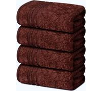 Textile Do 4 X Large Bath Towels 100% Egyptian Cotton High Absorbent 500 GSM Hotel Quality Jumbo Bath Towel Set (4, Chocloate)