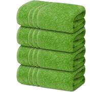Textile Do 4 X Large Bath Towels 100% Egyptian Cotton High Absorbent 500 GSM Hotel Quality Jumbo Bath Towel Set (4, Lime Green)