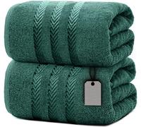 Textile Do Extra Large Jumbo Towel Bath Sheet (100 x 200 cm-600 GSM) Pure Egyptian Cotton Big Bath Sheets (Blue Lagon, 2)