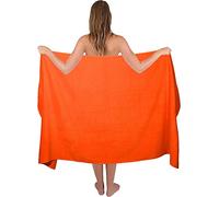 Textile Do Extra Large Super Jumbo Bath Sheet Towel 100% Egyptian Cotton XL Bath Sheets(100 x 200 cm-600 GSM) (Orange)