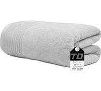 Textile Do Luxury Super Jumbo Bath Sheet (100 x 200 cm-700 GSM) 100% Egyptian Cotton Extra Lage Bath Sheet Towels (Silver, Cotton)