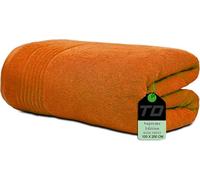 Textile Do Luxury Super Jumbo Bath Sheet (100 x 200 cm-700 GSM) 100% Egyptian Cotton Extra Lage Bath Sheet Towels (Cotton, Orange)