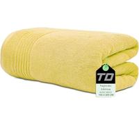 Textile Do Luxury Super Jumbo Bath Sheet (100 x 200 cm-700 GSM) 100% Egyptian Cotton Extra Lage Bath Sheet Towels (Cotton, Lemon)