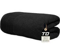 Textile Do Luxury Super Jumbo Bath Sheet (100 x 200 cm-700 GSM) 100% Egyptian Cotton Extra Lage Bath Sheet Towels (Black, Cotton)