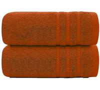 Textile Do Pack of 1, 2, 3 & 4 Extra Large Jumbo Bath Sheets 100% Egyptian Cotton Big Bath Towels Quick Dry Gym Hotel Spa Soft XL Towels Set (Orange, 2x Bath Towel)