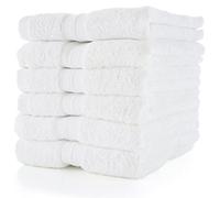Textile Do Pack of 6 Guest Towels Luxury 100% Egyptian Cotton (30 x 50 cm, 600-GSM) Super Soft Quick Absorbent Hand Towels For Gym, Spa, Golf Wash Cloth Towel Set (White)