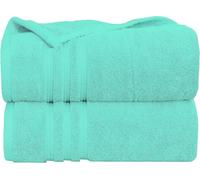 Textile Do Premium Extra Large Jumbo Bath Sheets - 100 x 200 cm, 2 Pack Super Soft 100% Egyptian Cotton - Highly Absorbent and Quick Dry Hotel Quality Towels 600 GSM (Aqua)