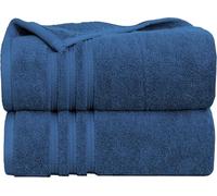 Textile Do Premium Extra Large Jumbo Bath Sheets - 100 x 200 cm, 2 Pack Super Soft 100% Egyptian Cotton - Highly Absorbent and Quick Dry Hotel Quality Towels 600 GSM (Navy)