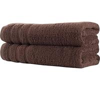 Textile Do Super Jumbo Bath Towels (Size:100 x 200 cm) 100% Egyptian Cotton Extra Large Bath Sheet Towel Set (Chocolate, 2)