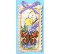 Textile Heritage Butterflies Buddleia Sachet Cross Stitch Kit