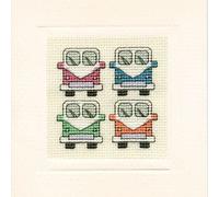 Textile Heritage Campervans Miniature Card Cross Stitch Kit
