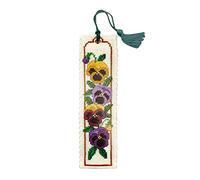 Textile Heritage Collection Cross Stitch Bookmark Kit - Pansies