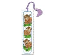 Textile Heritage Collection Cross Stitch Bookmark Kit - Wee Hieland Coos