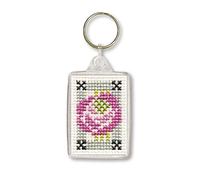 Textile Heritage Collection Cross Stitch Keyring Kit - Mackintosh Rose