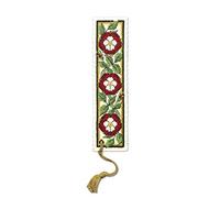 Textile Heritage Cross Stitch Bookmark Kit Collection - Heraldic Rose by