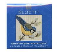 Textile Heritage Cross Stitch Miniature Card Kit - Bluetit