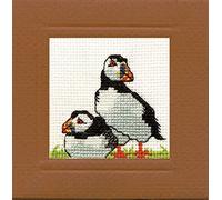 Textile Heritage Cross Stitch Miniature Card Kit - Puffins