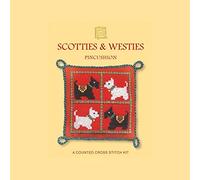 Textile Heritage Cross Stitch Pincushion Kit - Scotties and Westies
