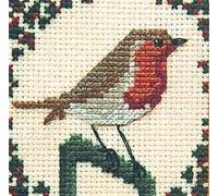 Textile Heritage Robin Miniature Card Cross Stitch Kit