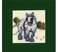 Textile Heritage Shire Horse - A Counted Cross Stitch Card Kit