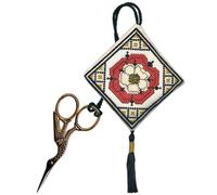 Textile Heritage Tudor Rose Scissor Keep Cross Stitch Kit