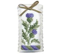 Textile Heritage Victorian Thistles Lavender Sachet Cross Stitch Kit