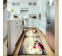 Textile Home 3D Non Slip Kitchen Floor Mats Fruit Mats Washable Kitchen Rug Small & Large Kitchen Floor Mats (Fruit Mats Romance, 50 x 70 cm)