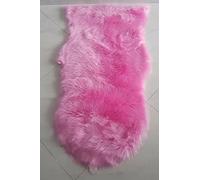 Textile Home Faux Fur Fluffy Sheepskin Shaggy Rugs Soft Floor Bedroom Carpet Hairy Mat (60x110, Dark Pink)