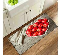 Textile Home Home Décor 3D Non Slip Kitchen Floor Mats Fruit Mats Washable Kitchen Rug Small & Large Kitchen Floor Mats (Fruit Mats Apple Heart, 50 x 70 cm)
