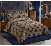 Textile Home Home Décor brown jacquard bedspread king size quilted bedding coffee tone luxury 3 piece embossed soft coverlet elegant bedroom set