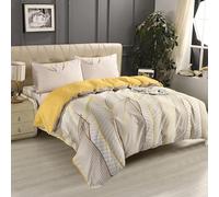 Textile Home Home Décor Gold Leaves Single Bedding Set 3 Piece - Luxury Soft Touch Microfiber Complete Bed Set