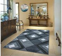 Textile Home New Luxury Small Medium Large Area Rugs Bedroom Carpets Floor Mats Hallway Runners. (50 x 80 cm, Estime Grey)